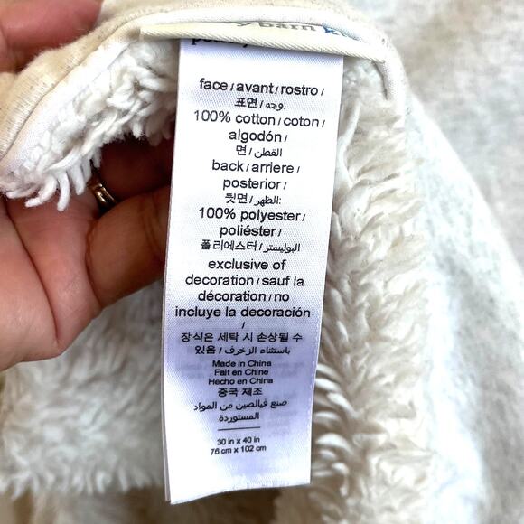 Pottery Barn Kids Playtime Plush Sherpa Security Blanket Reversible Baby 30X40 - Picture 6 of 8